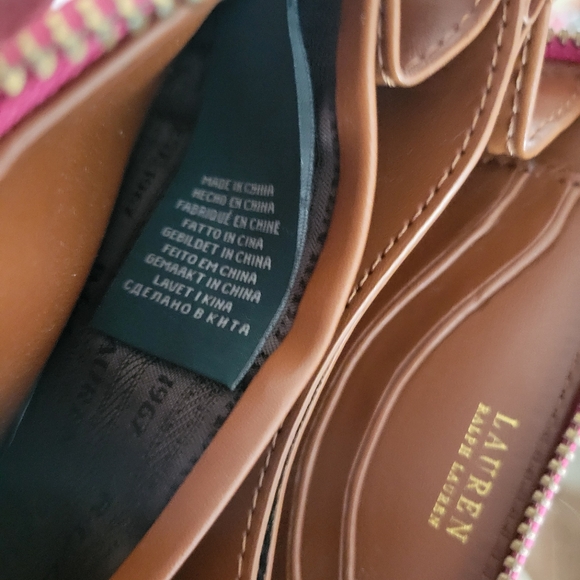 Lauren Ralph Lauren Pink Wallet Card Case ~ VGUC ~ Missing Strap ~ Leather? - Picture 13 of 14